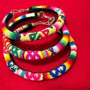 3 Artisanal Manta Bracelets from Cuzco, Peru.